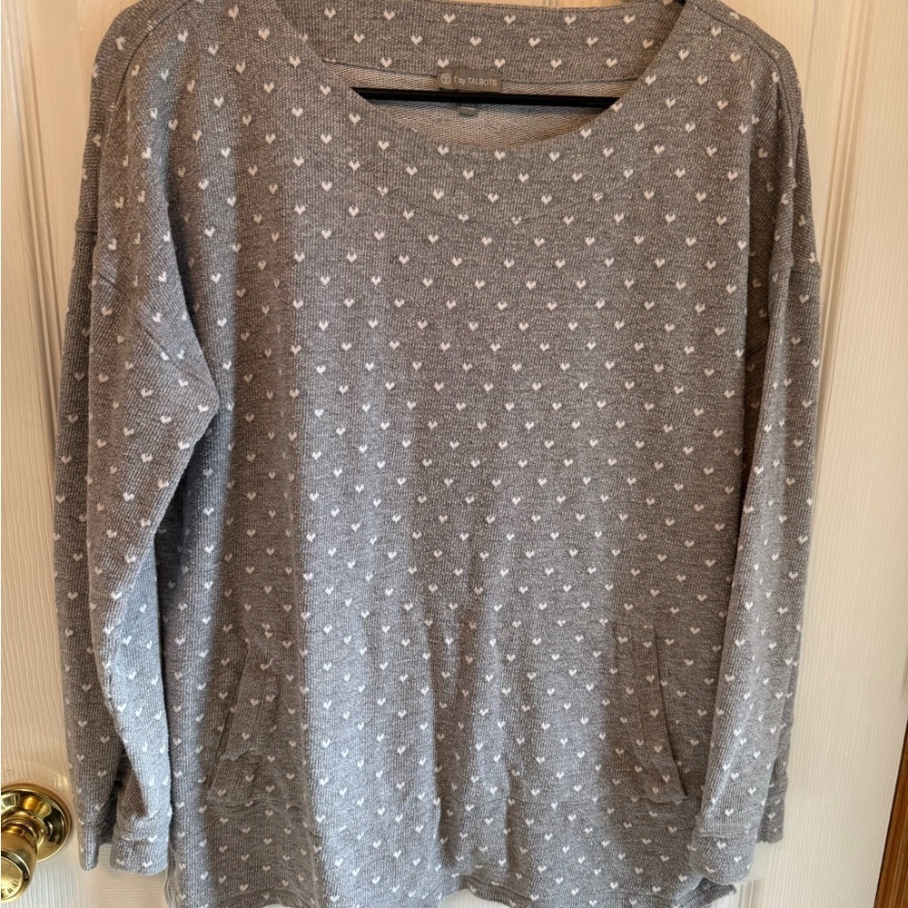 T by TALBOTS | Womens Medium Heart Knit Pullover Tunic Sweater
Side Ties